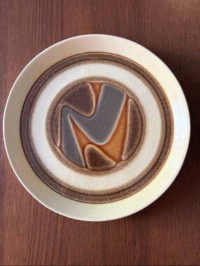 Mid-Century Crown Lynn - Earthenstone 12” Platter in the Landscape D625 pattern